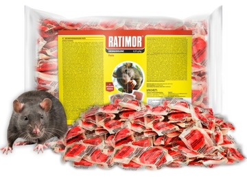 PASTA CZERWONA TRUTKA NA SZCZURY MYSZY GRYZONIE BROMADIOLONE MURIBROM 1KG