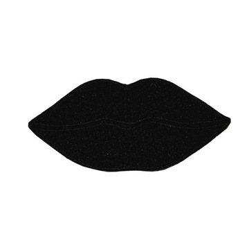 Naszywka TERMO Naprasowywanka USTA KISS Black