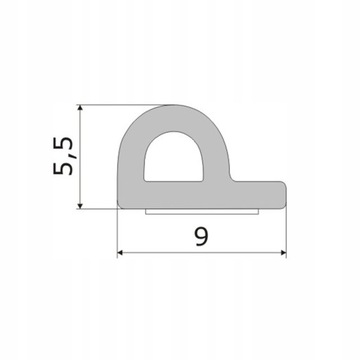 УПЛОТНИТЕЛЬ ДЛЯ ДВЕРЕЙ И ОКОН тип П 1 метр