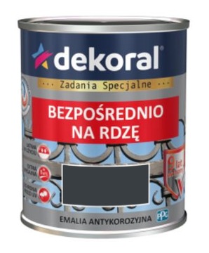 DEKORAL EMALIA ANTYKOROZYJNA antracyt 0,65L półmat