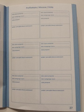 Książeczka zdrowia psa Szczenię