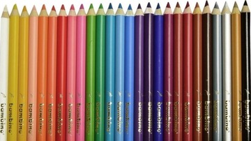 Карандаши Bambino круглые, толстые, 24 цвета, точилка