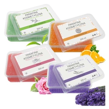 Parafina Kosmetyczna 4x 500 ml Zestaw MIX Zapachów