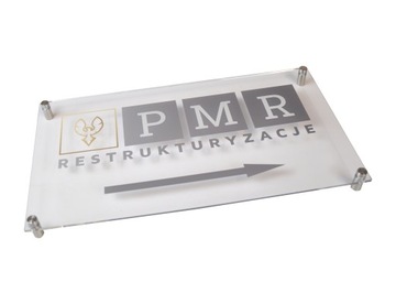 tablica firmowa szyld plexi przeźroczysta nadrukUV