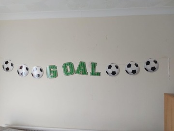 Набор на день рождения, украшения, воздушные шары, гирлянда на день рождения футболиста