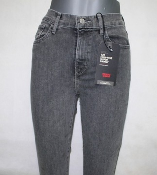 Jeansy Levi's 720 - 527970214 rurki wysoki stan oryginalne Levis - W27/L34