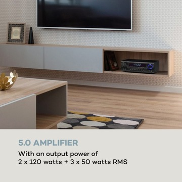 Усилитель Hi-Fi 5.0 AMP 3800 BT, 2×120 Вт + 3×50 Вт