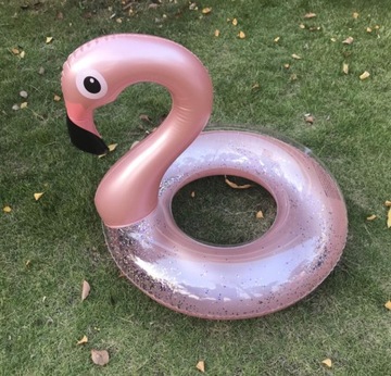 Кольцо для плавания Фламинго с блестками, надувное для бассейна, пляжа для детей, 70 см