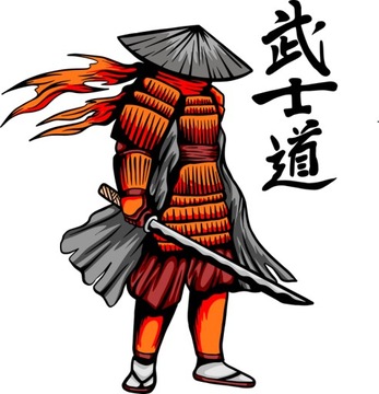 Naprasowanka Samurai wojownik japonia ronin 17 do 20cm