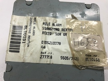 RELÉ ALARMU SSANGYONG REXTON 0705210078