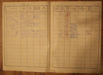 РЕГИСТРАЦИОННАЯ КНИГА дома в Коморовице, Прушковский район, 1957 г.