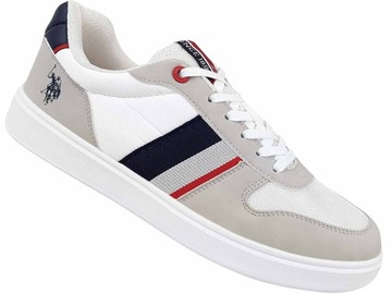 U.S. POLO ASSN SNEAKERS BUTY MĘSKIE TRAMPKI SZARE