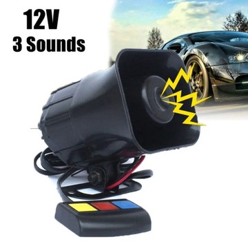 12V 3 Tone dźwięk głośny klakson awaryjny gwizdek głośny głośnik syr~27273