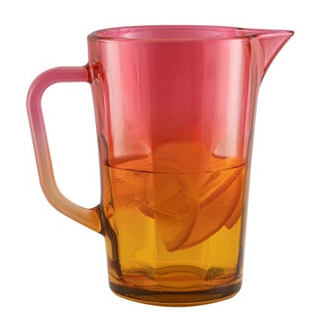 SZKLANY DZBANEK Na Wodę Napoje 1230ml Pomarańczowy Różowy Ombre GRUBE SZKŁO