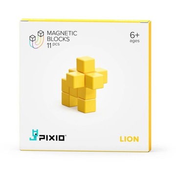KLOCKI MAGNETYCZNE PIXIO ONE ŻÓŁTE LEW LION 11 SZT