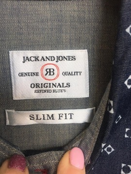 Jack&Jones, granatowa elegancka koszula, r S