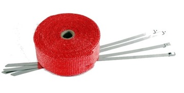 Лента термоизоляционная 10м для температуры выхлопной системы. 450°C - 550°C золото