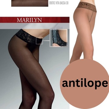 MARILYN RAJSTOPY EROTIC VITA BASSA 30 BIODRÓWKI KOLOR ANTILOPE 3/M