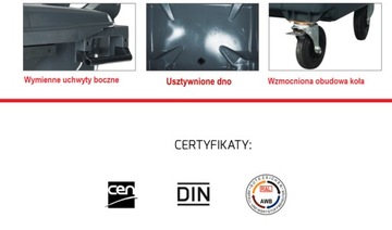 КОНТЕЙНЕР ДЛЯ МУСОРНЫХ ОТХОДОВ 1100Л ESE STRONG