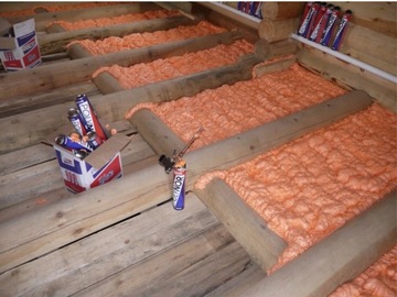 11x напыляемая изоляция POLYNOR PUR + монтажная пена PISTOLET для изоляции