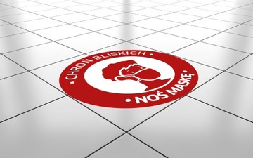 НАПОЛЬНАЯ НАКЛЕЙКА 40см НОСИ МАСКУ