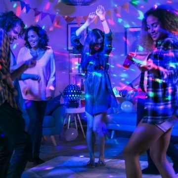 ВРАЩАЮЩАЯСЯ СВЕТОДИОДНАЯ ЛАМПОЧКА RBG DICO BALL POWERFUL XL