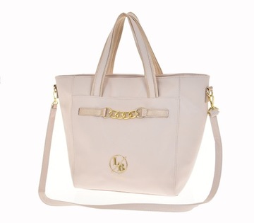 Laura Biaggi - torebka shopper beżowa S2310