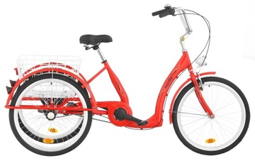 Женский красный трехколесный велосипед Seville 24 дюйма