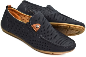 Светлые мокасины BESSKY New Navy Blue SHOES 24 см - 37