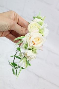 Цветочный венок для причастия КРЕМОВЫЙ ободок для волос