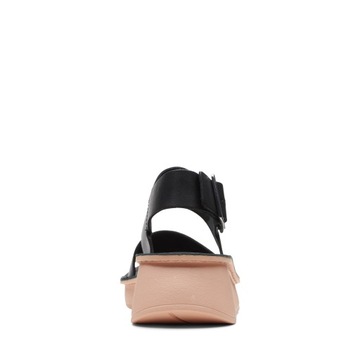 Sandały damskie Clarks Velhill Strap lekkie skórzane czarne 42