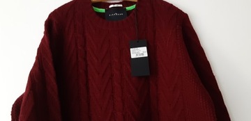 sweter ciepły JOHN RICHMOND rozmiar XXL bordo