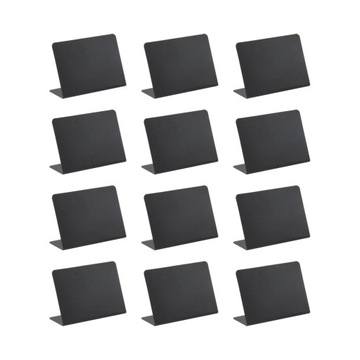 Małe tablice Tabliczki Znaki żywnościowe w kształcie litery L Czarna tablica 10x7,5cm 12szt