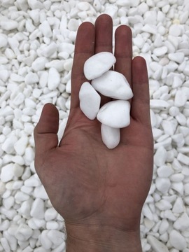 Белоснежная галька для садовых горшков на дорожках 1-3см 25кг