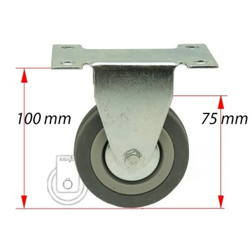 Комплект колёс фи 75 4 шт, шкаф, полка 4х3PPGUM75