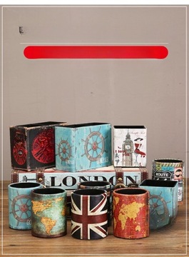 РЕТРО ПОДСТАВКА ДЛЯ КАРАНДАШЕЙ ПОДАРКИ КРУЖКА ДЛЯ КИСТЕЙ ДЛЯ МАКИЯЖА