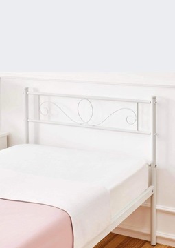 Белый металлический каркас кровати 90х190.