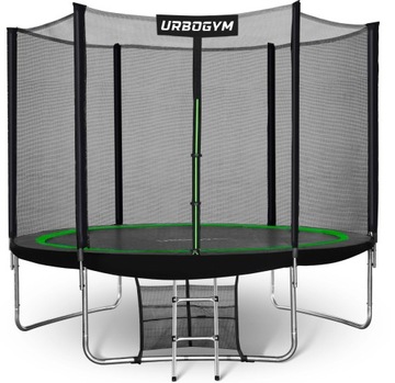 TRAMPOLINA OGRODOWA Z SIATKĄ DRABINKA 312 cm 10FT