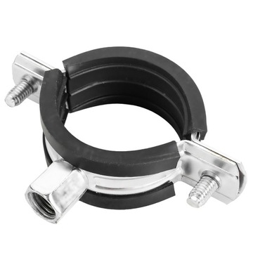Obejma metalowa z gumą do rur fi 56-60mm 2