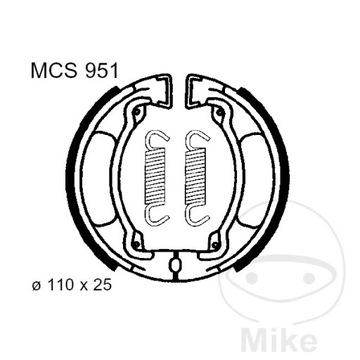 TRW MCS951 Szczęki hamulcowe kpl.