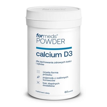 POWDER CALCIUM D3 60 PORCJI WITAMINA D3 WAPŃ ZDROWE KOŚCI | FORMEDS