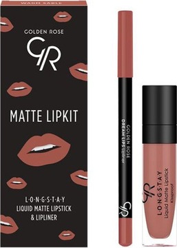 Golden Rose MATTE LIPKIT Zestaw do ust WARM SABLE