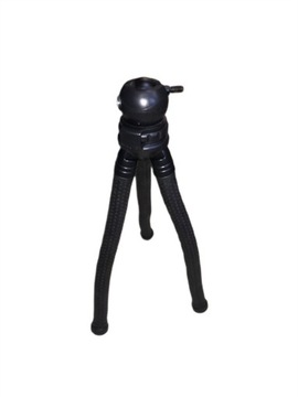 CZARNY MINI STATYW TRIPOD DO TELEFONU OBRACANY O 360 STOPNI