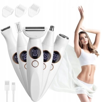 Holicí Strojek Na Tělo Bikini Nohou, Akumulátorový, Voděodolný, 5V1