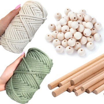 ZESTAW DO MAKRAMY DLA POCZĄTKUJĄCYCH DO NAUKI DIY
