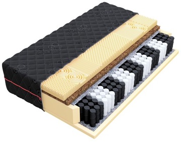 Materac DARK pocket stref MASUJĄCY kokos HR profilowany 80x200 24cm