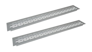 2 x ALUMINIOWA KRATKA WENTYLACYJNA INOX 60x484 mm