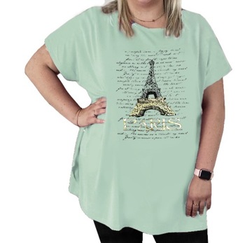 bluzka tunika MIA 50/52/54 5xl 6xl mięta