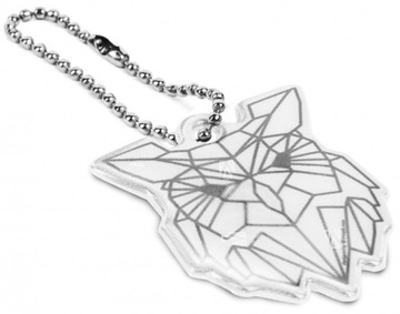 BRELOK ODBLASKOWY SOWA GEOMETRYCZNA SCANDI SÓWKA