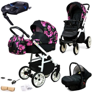 Wózek 4w1 dziecięcy BabyLux ColorLux + baza Isofix